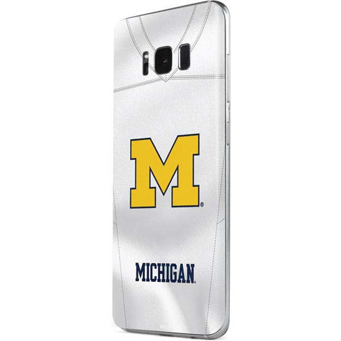 University of Michigan White Jersey Galaxy S8 Plus Skin